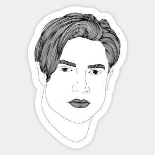 Brendan Fraser portrait Sticker